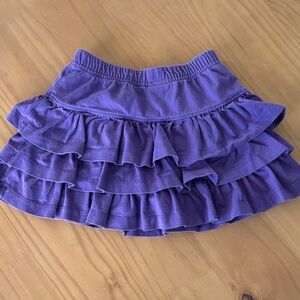 Hanna Andersson Purple Ruffled Mini Skirt with Shorts